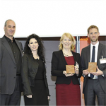 Preisverleihung, M. Ludwig, I. Vogtmann, I. Wächter-Lauppe, T. Knebel freuen sich über Profi