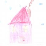 Kinderheim Kinder malen Weihnachtsimpressionen